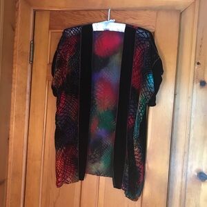 Colorful Patterned Kimono Cardigan